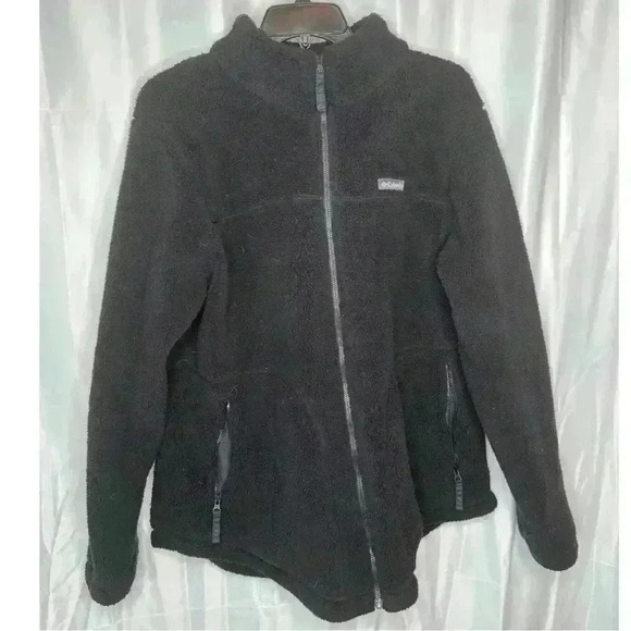 COLUMBIA Black Soft Fuzzy Zip Up size XL - Picture 1 of 5